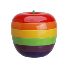 Colorful 5 layers apple Stackable Snack bowls